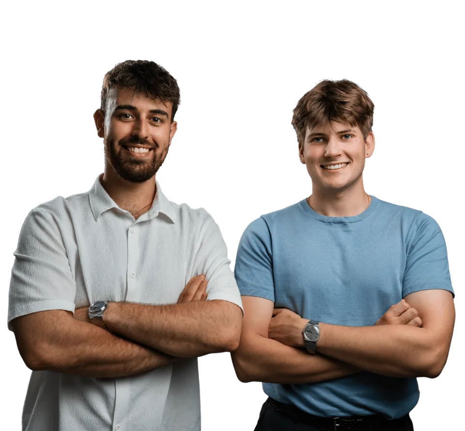 Zwei Mitglieder des Advertos-Teams